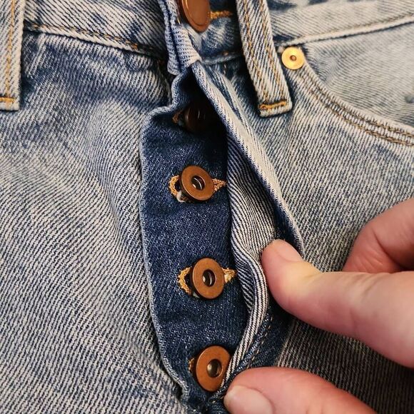 Blanknyc distressed Frayed denim buttonfly jean denim women's 26 - Picture 8 of 8